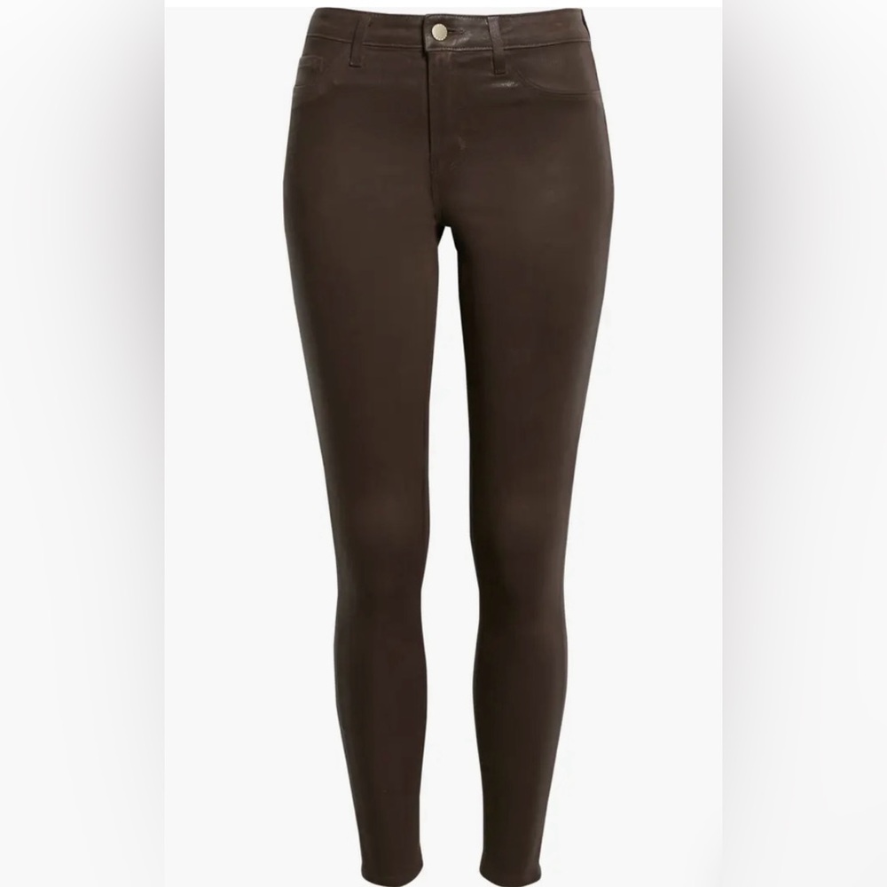 L’Agence Margot Coated Crop High Waist Skinny Jeans, Size 29